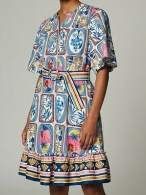 J by Joie Size 2 Puff Sleeve Tropical dress